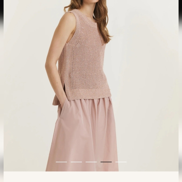 Tribal Sleeveless Cotton Round Neck Sweater Split Hem Coral/Clay Sz 3x NWT - Picture 1 of 17